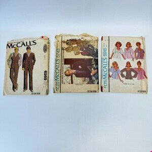 McCalls Vintage‎ Sewing Patterns LOT Mens Womens 5915 5743 6269